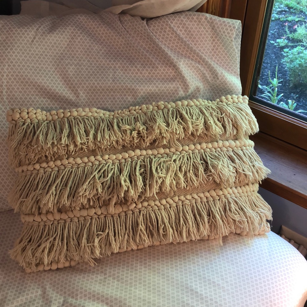 Bohemian Fringe Throw Pillow